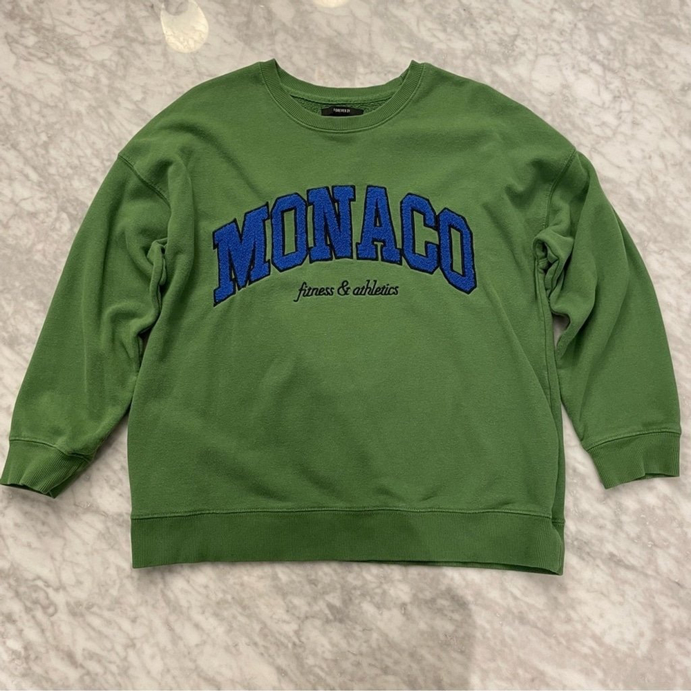 Monaco Green Graphic Sweatshirt Size XSmall - Picture 6 of 9